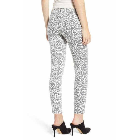 Current/Elliott The Stiletto  Cropped Skinny Jeans in Warped Leopard - Picture 2 of 6